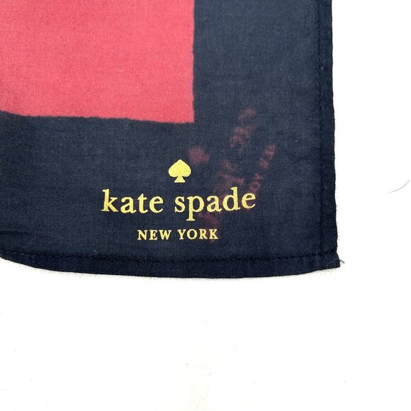 KATE SPADE *Flawed* Burgundy Yellow Pineapple Print Lightweight Fall Scarf Shawl - Picture 5 of 5
